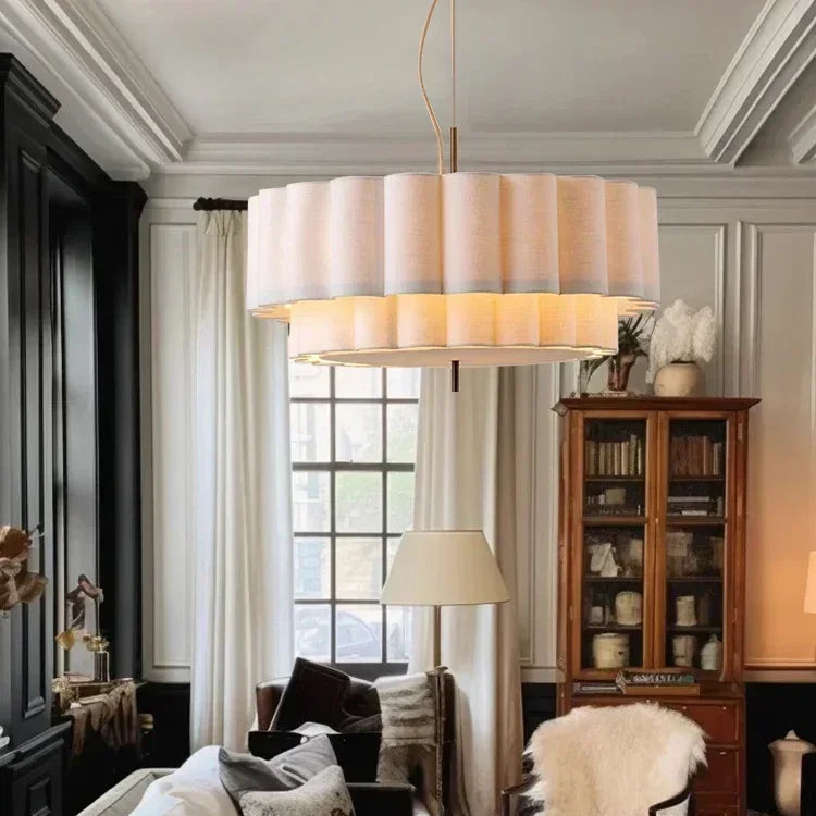 Meri | Soft Minimalist Fabric Chandelier for Dining & Living