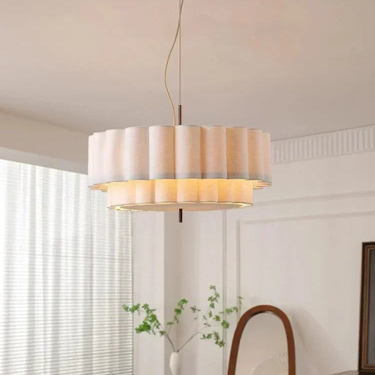 Meri | Soft Minimalist Fabric Chandelier for Dining & Living