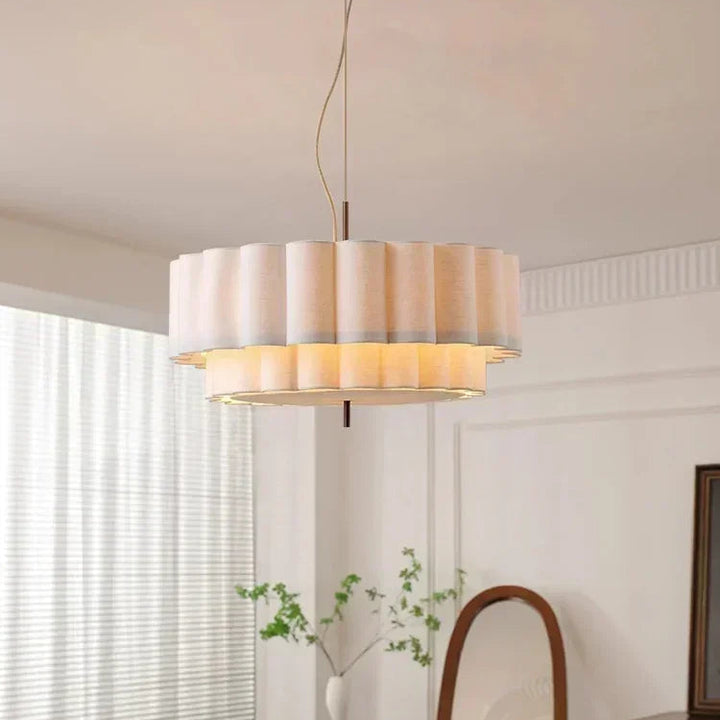 Meri | Soft Minimalist Fabric Chandelier for Dining & Living