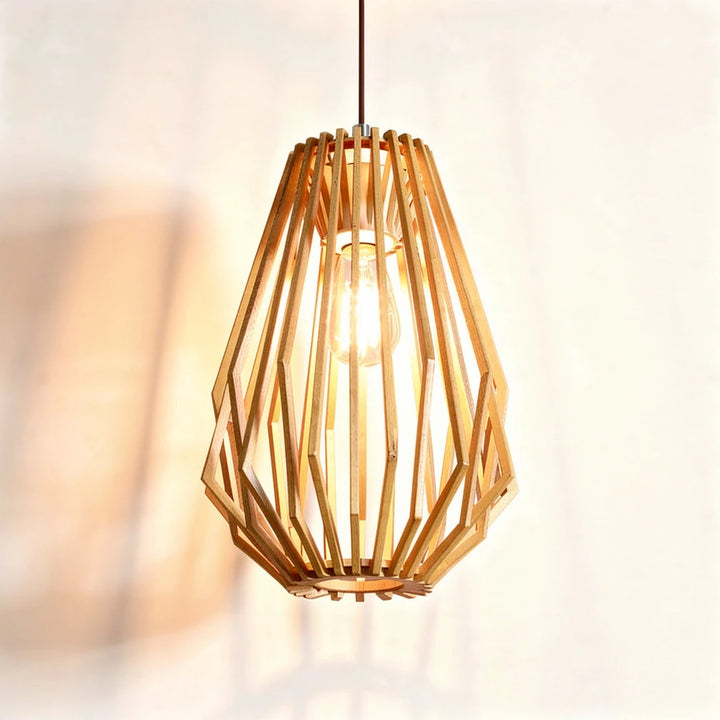Spile | Wood Cage Pendant Light