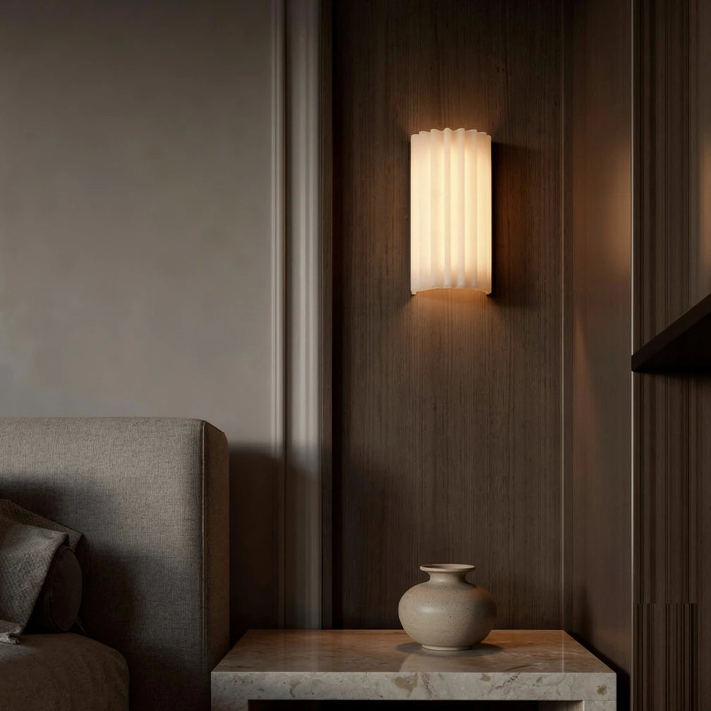 Hida | Fluted Alabaster Wall Sconce