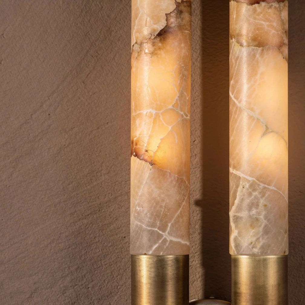 Futaba | Twin Alabaster Wall Sconce