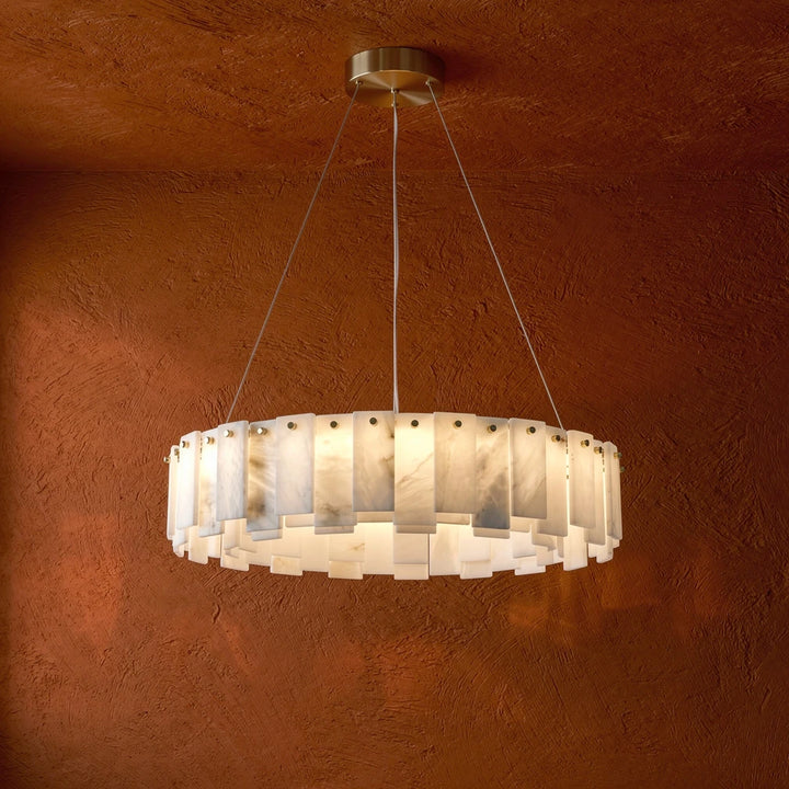 Merete | Alabaster Halo Chandelier