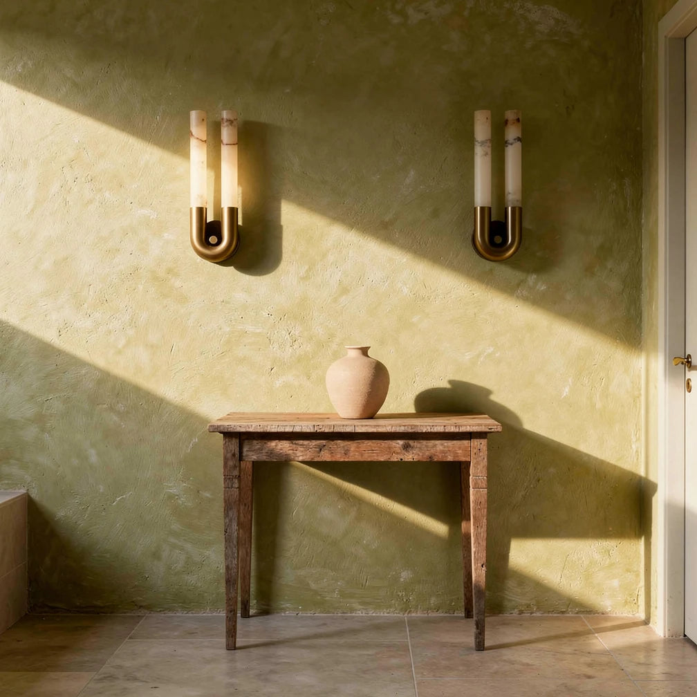 Futaba | Twin Alabaster Wall Sconce