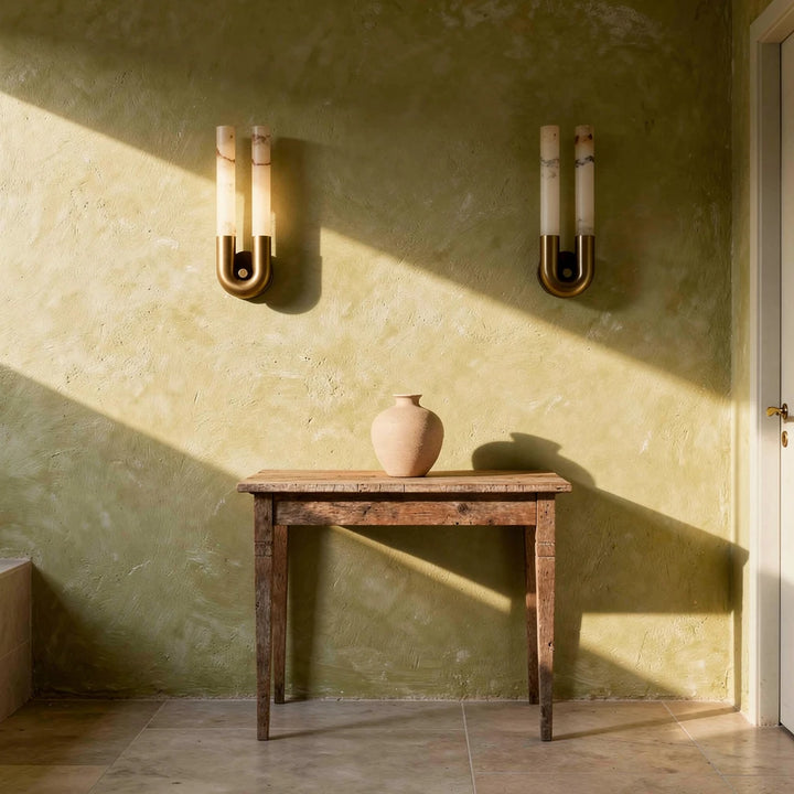 Futaba | Twin Alabaster Wall Sconce