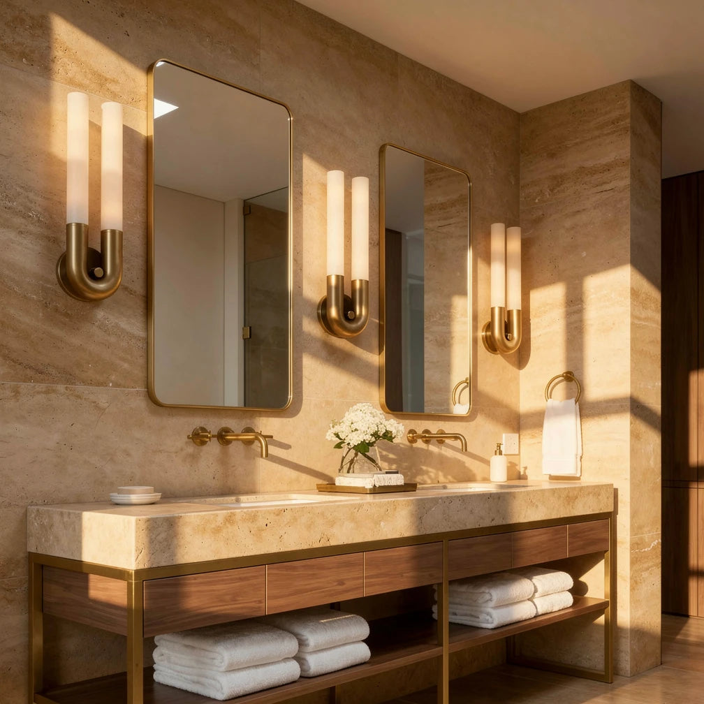 Futaba | Twin Alabaster Wall Sconce