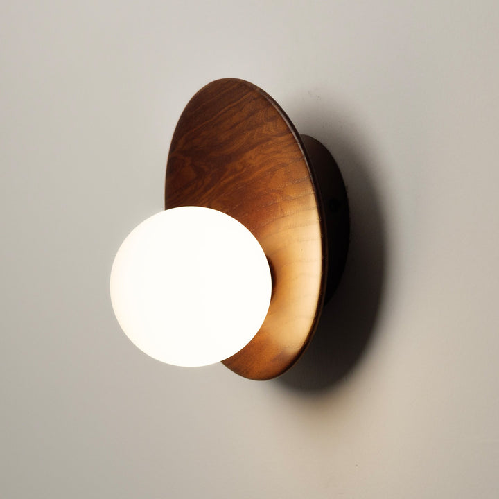 Folde | Wood Globe Wall Sconce