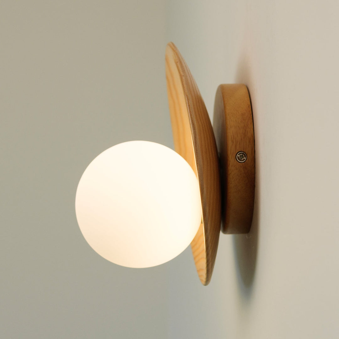 Folde | Wood Globe Wall Sconce
