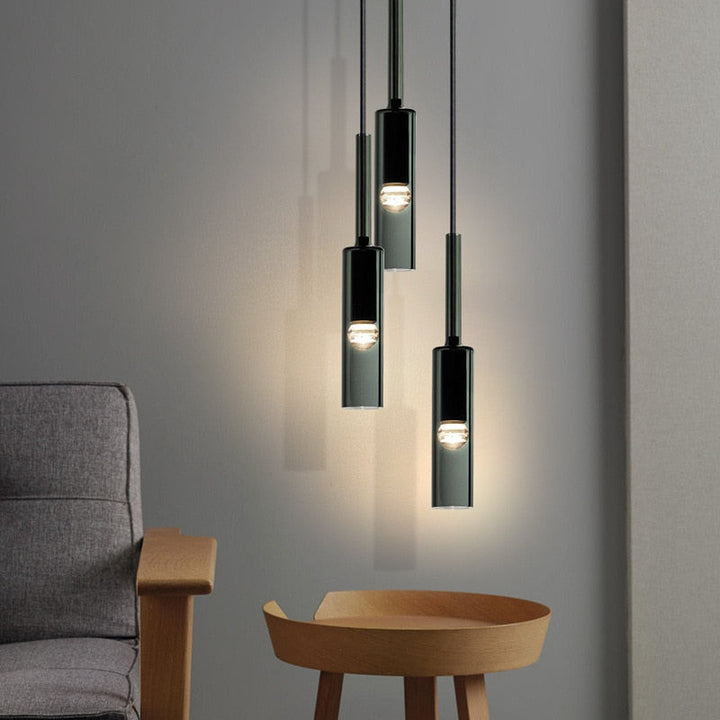 Postmodern Linear Pendant Light - Hanging Glass Light Fixture - Taina - Louve Lights